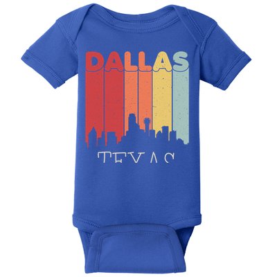 Dallas Texas Skyline Cityscape Great Gift Baby Bodysuit
