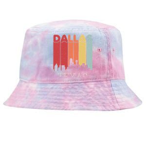 Dallas Texas Skyline Cityscape Great Gift Tie-Dyed Bucket Hat