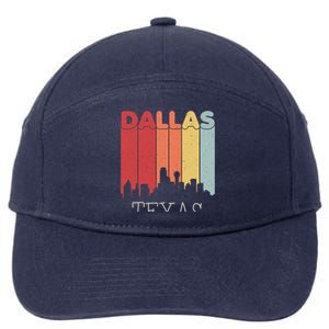 Dallas Texas Skyline Cityscape Great Gift 7-Panel Snapback Hat