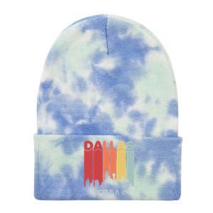 Dallas Texas Skyline Cityscape Great Gift Tie Dye 12in Knit Beanie