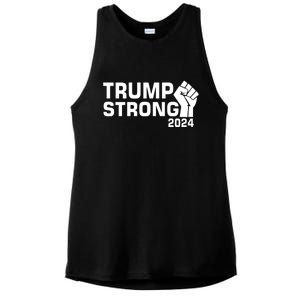 Donald Trump Strong 2024 Ladies PosiCharge Tri-Blend Wicking Tank