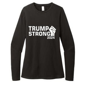 Donald Trump Strong 2024 Womens CVC Long Sleeve Shirt