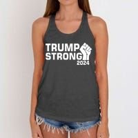 Donald Trump Strong 2024 Women's Knotted Racerback Tank