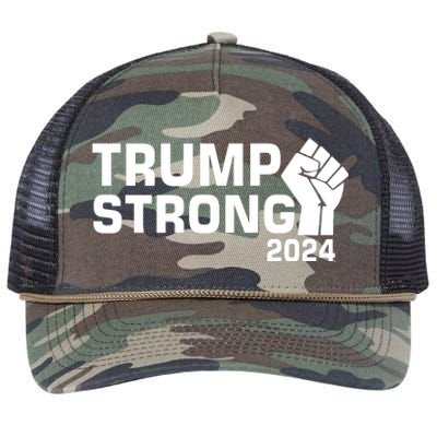 Donald Trump Strong 2024 Retro Rope Trucker Hat Cap