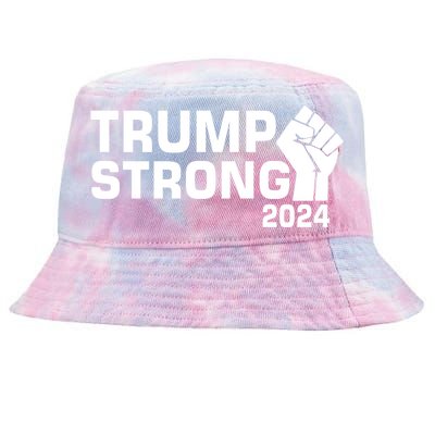 Donald Trump Strong 2024 Tie-Dyed Bucket Hat