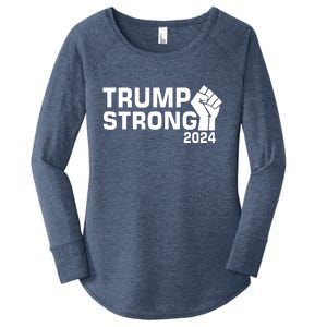 Donald Trump Strong 2024 Women's Perfect Tri Tunic Long Sleeve Shirt