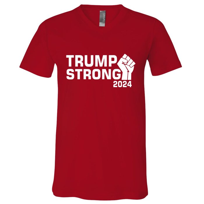 Donald Trump Strong 2024 V-Neck T-Shirt