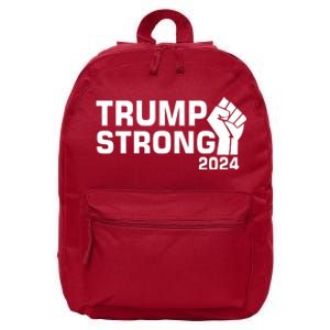 Donald Trump Strong 2024 16 in Basic Backpack