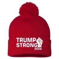 Donald Trump Strong 2024 Pom Pom 12in Knit Beanie