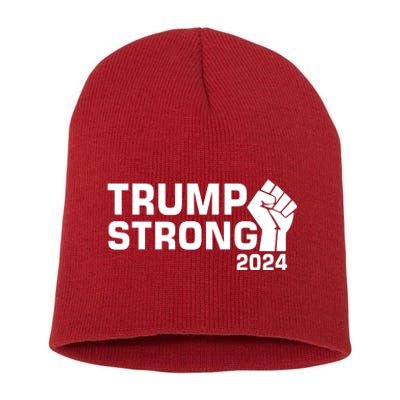 Donald Trump Strong 2024 Short Acrylic Beanie