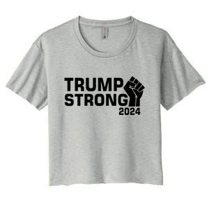 Donald Trump Strong 2024 Women's Crop Top Tee