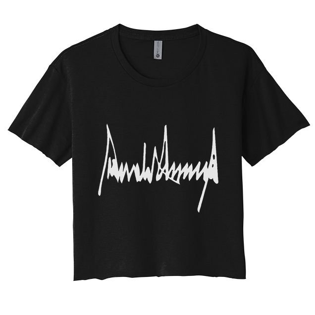 Donald Trump Signature America Country Usa Presidents Day Crop Top