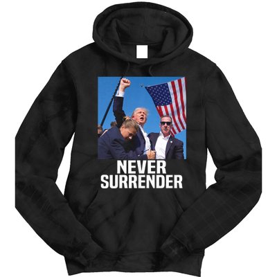 Donald Trump Shot Never Surrender 2024 Tie Dye Hoodie