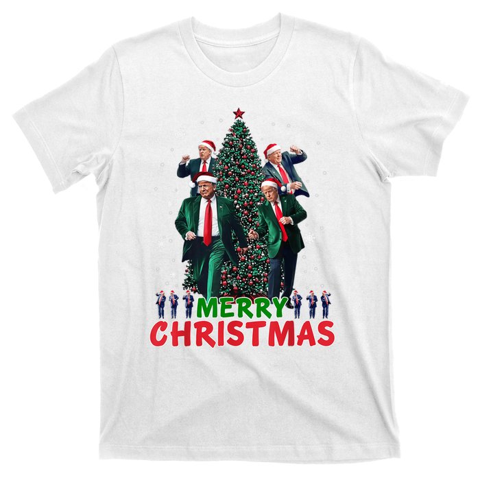 Dancing Trump Santa Merry Xmas Make Christmas Great Again T-Shirt