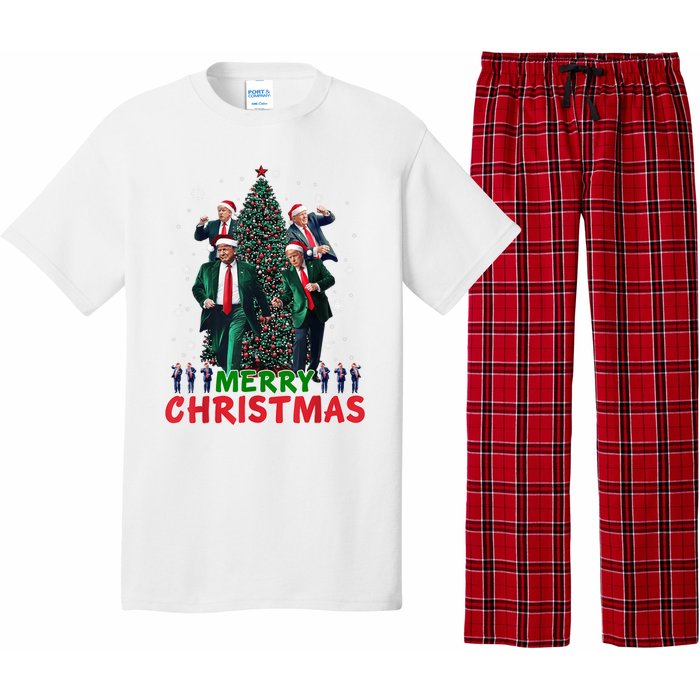 Dancing Trump Santa Merry Xmas Make Christmas Great Again Pajama Set