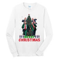 Dancing Trump Santa Merry Xmas Make Christmas Great Again Tall Long Sleeve T-Shirt