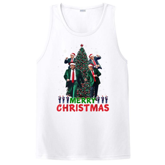 Dancing Trump Santa Merry Xmas Make Christmas Great Again PosiCharge Competitor Tank