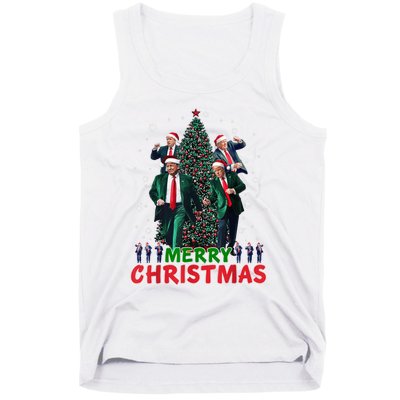 Dancing Trump Santa Merry Xmas Make Christmas Great Again Tank Top