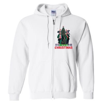 Dancing Trump Santa Merry Xmas Make Christmas Great Again Full Zip Hoodie