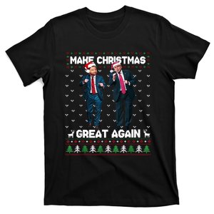 Dancing Trump Santa And Dj Vance Make Christmas Great Again T-Shirt