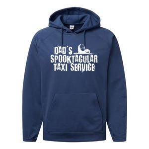 Dads Taxi Service Halloween Funny Gift Performance Fleece Hoodie