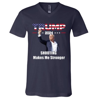 Donald Trump Shooting Makes Me Stronger V-Neck T-Shirt