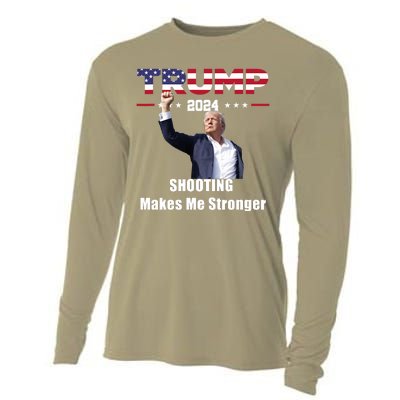 Donald Trump Shooting Makes Me Stronger Cooling Performance Long Sleeve Crew