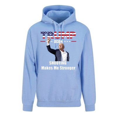 Donald Trump Shooting Makes Me Stronger Unisex Surf Hoodie