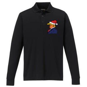 Donald Trump Santa Claus Christmas Performance Long Sleeve Polo