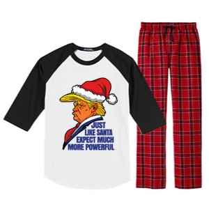 Donald Trump Santa Claus Christmas Raglan Sleeve Pajama Set