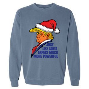 Donald Trump Santa Claus Christmas Garment-Dyed Sweatshirt