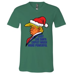 Donald Trump Santa Claus Christmas V-Neck T-Shirt