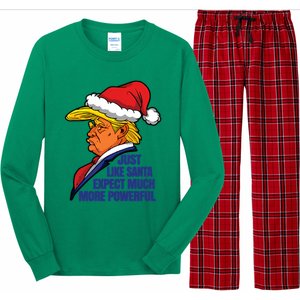 Donald Trump Santa Claus Christmas Long Sleeve Pajama Set