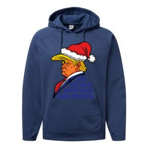 Donald Trump Santa Claus Christmas Performance Fleece Hoodie