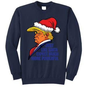 Donald Trump Santa Claus Christmas Tall Sweatshirt