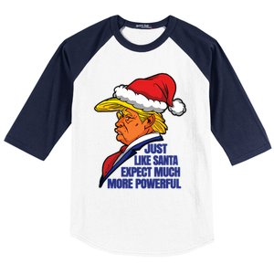 Donald Trump Santa Claus Christmas Baseball Sleeve Shirt