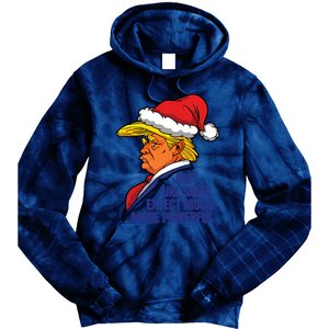 Donald Trump Santa Claus Christmas Tie Dye Hoodie