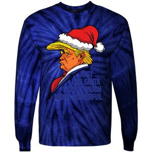 Donald Trump Santa Claus Christmas Tie-Dye Long Sleeve Shirt