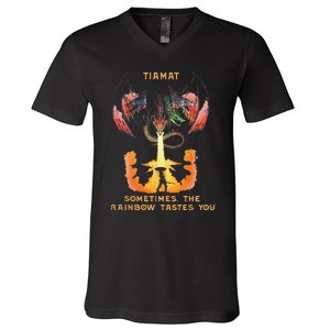 Dragon Tiamat Sometimes The Rainbow Tastes You V-Neck T-Shirt