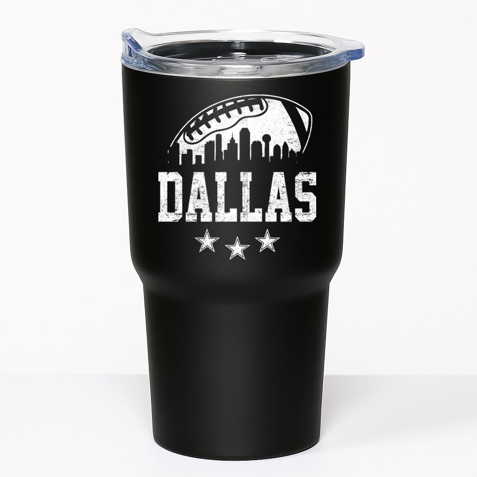 Dallas Texas Skyline Pride Vintage Dallas City Football Fan Tumbler