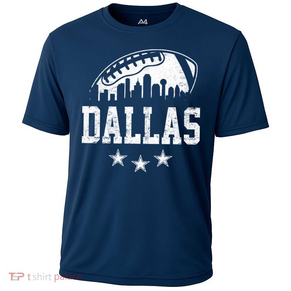 Dallas Texas Skyline Pride Vintage Dallas City Football Fan Performance Shirt