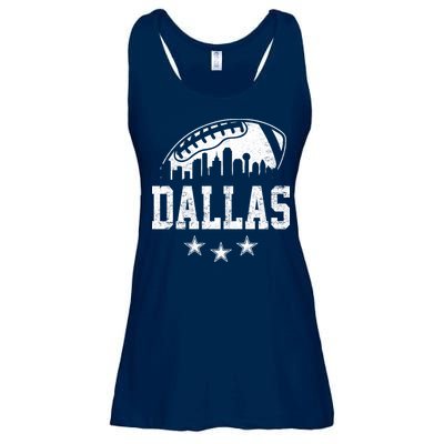 Dallas Texas Skyline Pride Vintage Dallas City Football Fan Ladies Essential Flowy Tank