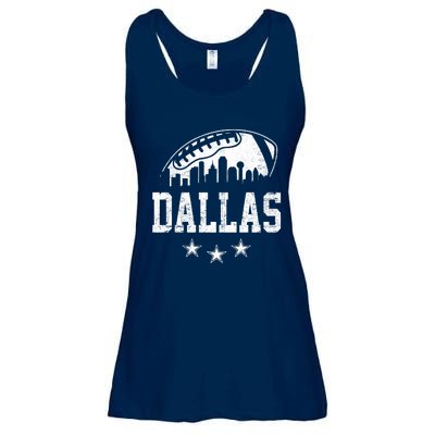 Dallas Texas Skyline Pride Vintage Dallas City Football Fan Ladies Essential Flowy Tank