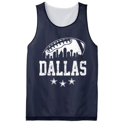 Dallas Texas Skyline Pride Vintage Dallas City Football Fan Mesh Reversible Basketball Jersey Tank