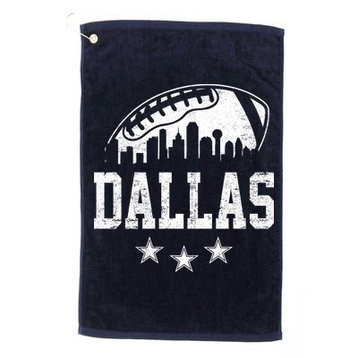 Dallas Texas Skyline Pride Vintage Dallas City Football Fan Golf Towel