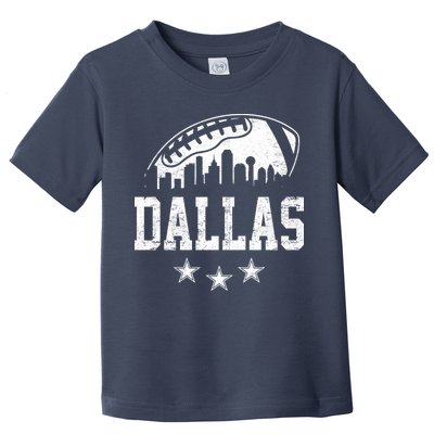 Dallas Texas Skyline Pride Vintage Dallas City Football Fan Toddler T-Shirt