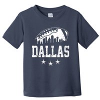 Dallas Texas Skyline Pride Vintage Dallas City Football Fan Toddler T-Shirt