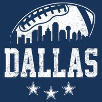 Dallas Texas Skyline Pride Vintage Dallas City Football Fan Kids Hoodie