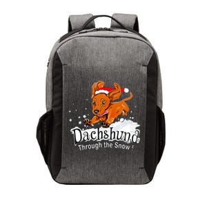 Dachshund Through Snow Funny Dachshund Christmas Gift Vector Backpack