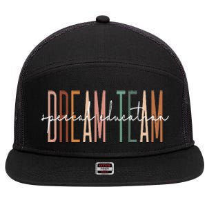 Dream Team Special Education Squad Special Education Teacher 7 Panel Mesh Trucker Snapback Hat